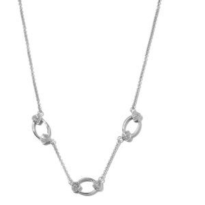 NEW Diamond Necklace 18 Inches in Platinum Over Sterling Silver 0.50 ctw
